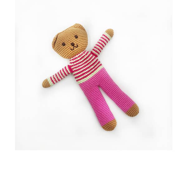 Crochet Baby Toy Flipps mid-pink trouser