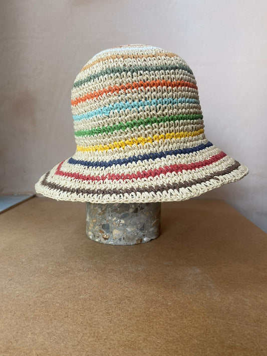Rainbow stripe hat -IV stripe-