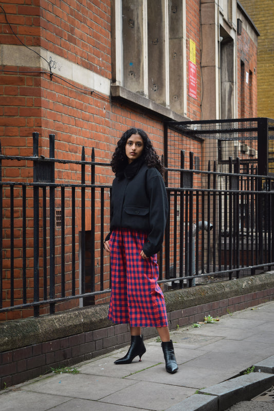 Boa attached collar Zipup JK -Black-