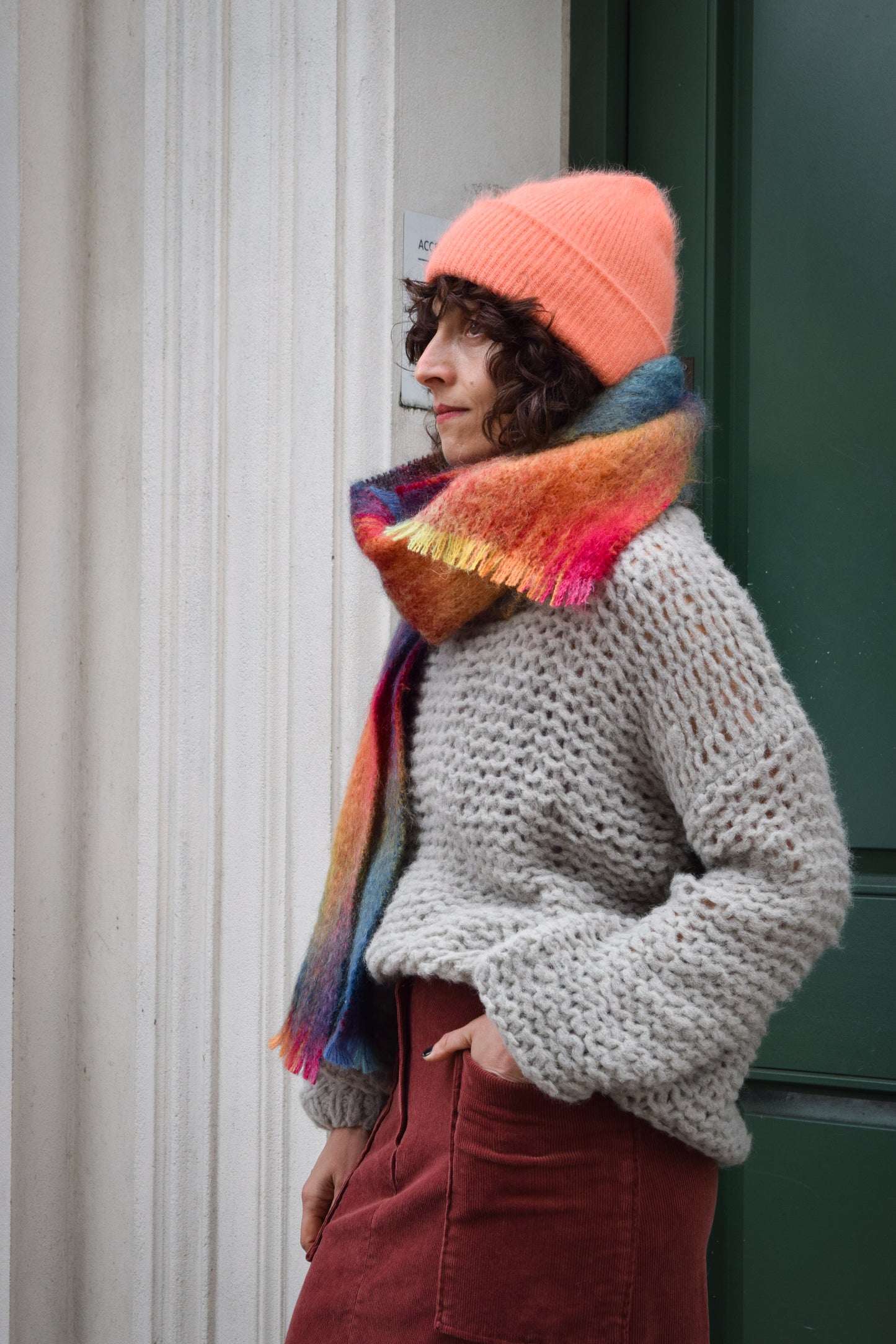 Mohair scarf By Green Grove Weavers -hue-