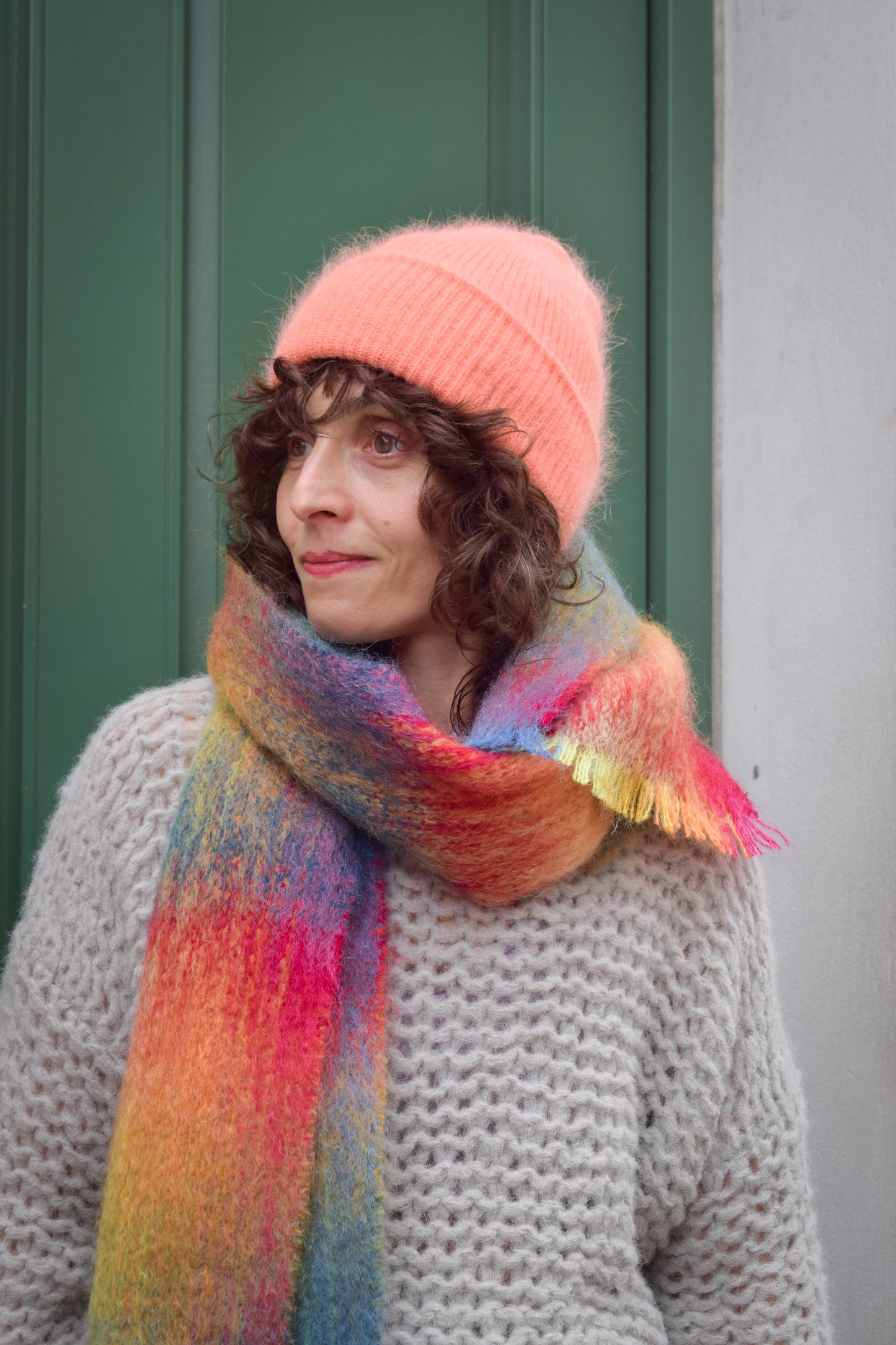 Mohair scarf By Green Grove Weavers -hue-