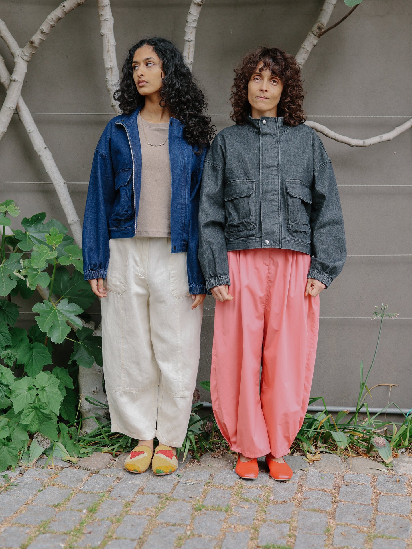 Barrel Leg wide trousers -Pink-