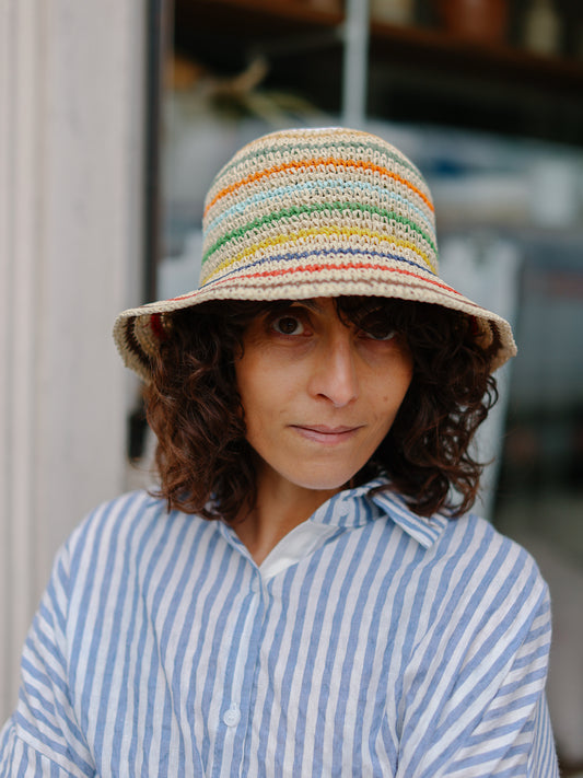 Rainbow stripe hat -BR stripe-