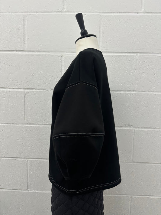 Stitch Volume T with Brushed lining -BLACK-