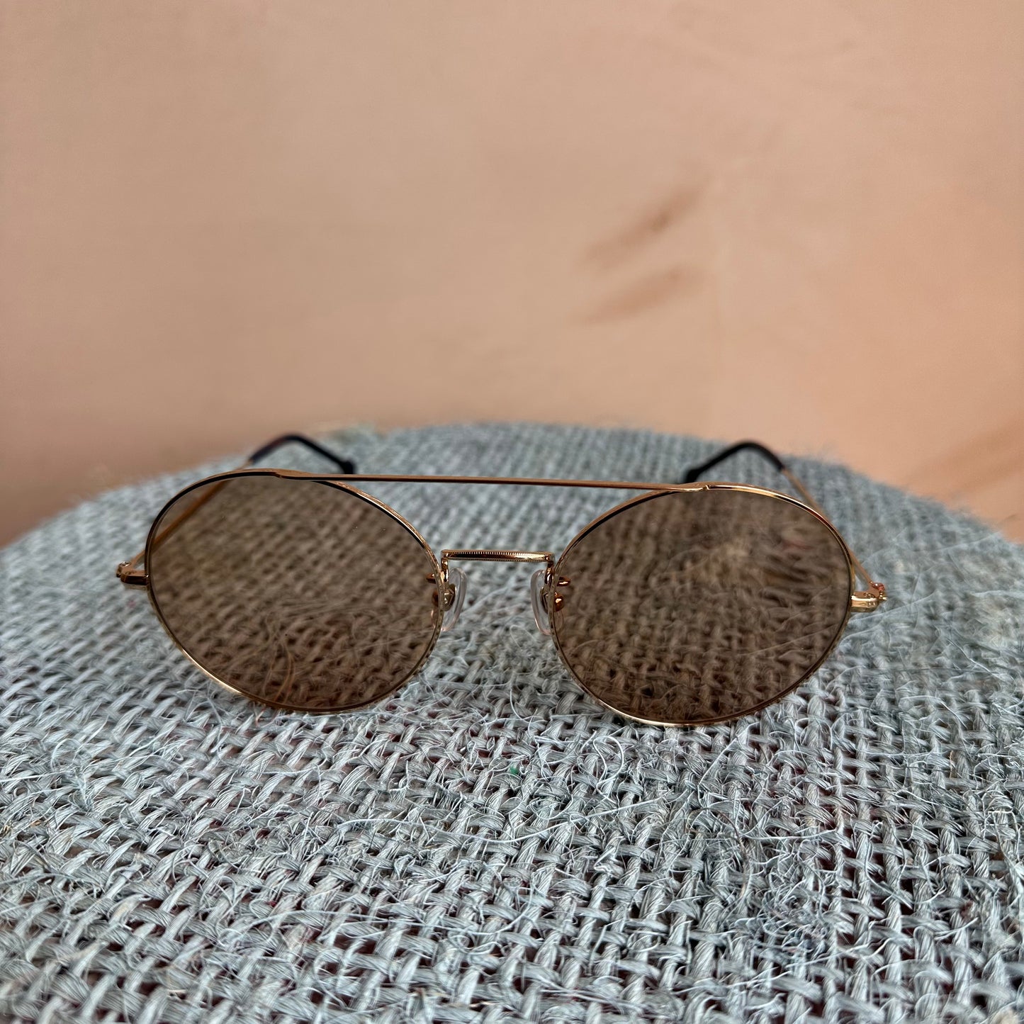 Bates Avenue 2 VERYNERD Sunglass White Gold Titanium frame x light brown lens UV400