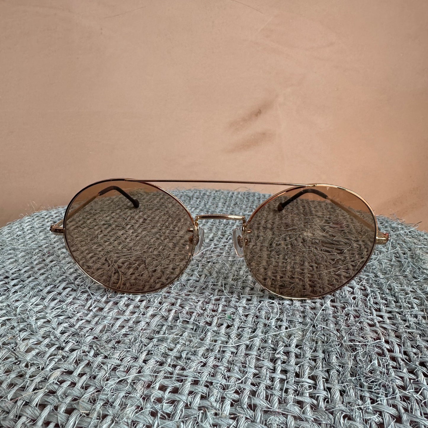 Bates Avenue 2 VERYNERD Sunglass White Gold Titanium frame x light brown lens UV400