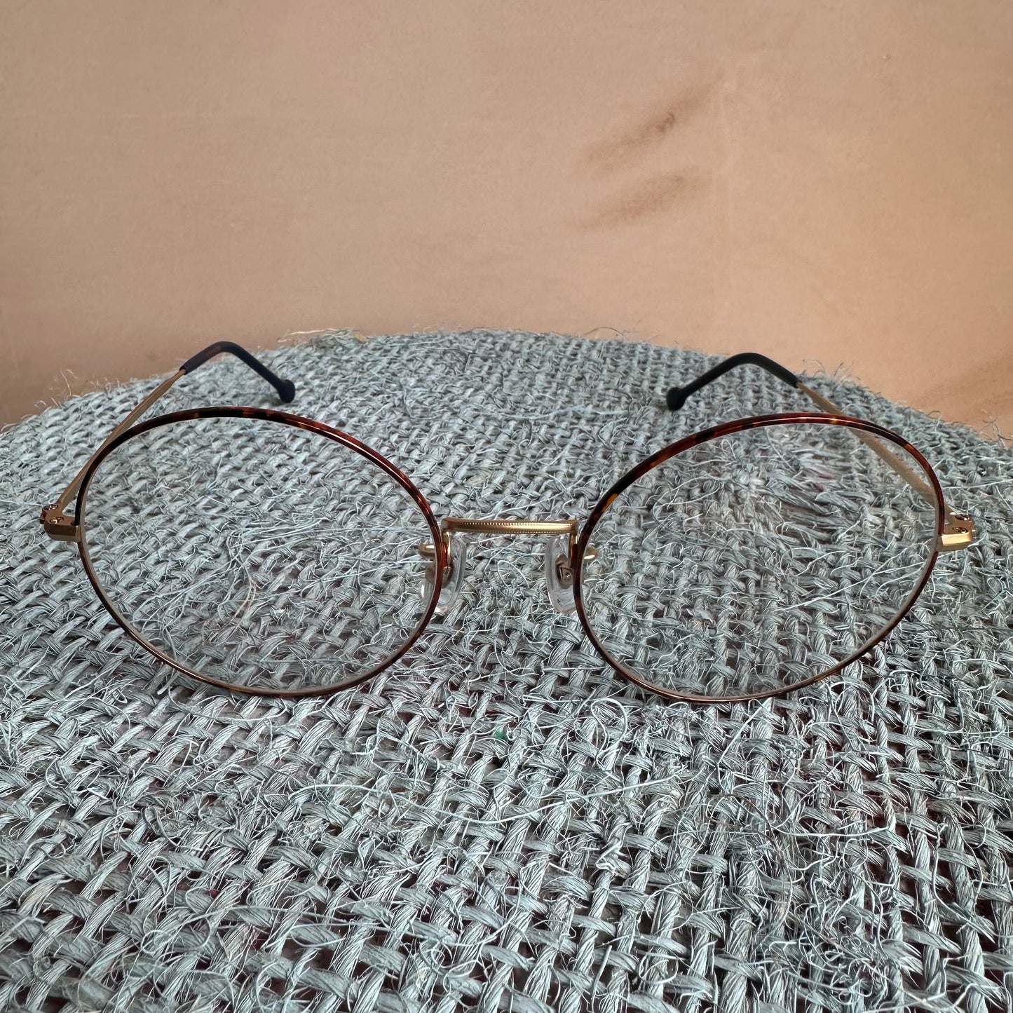 Effie st VERYNERD Sunglass turtle shell frame x clear lens UV400