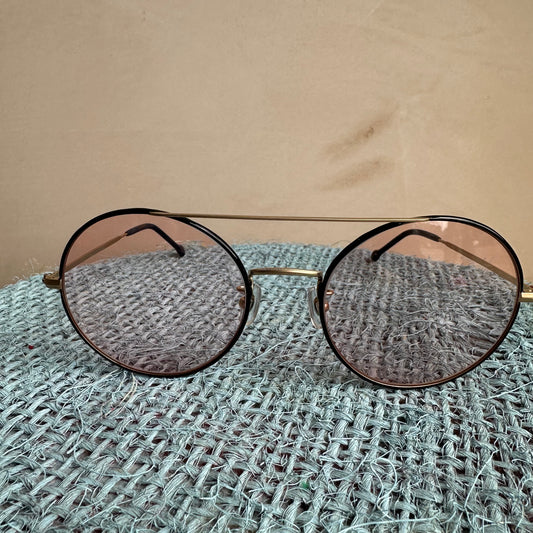 Effie st VERYNERD Sunglass Black titanium frame x pink lens UV400