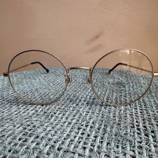 Bates Avenue 2 VERYNERD Sunglass Mat Gold Titanium frame x clear lens UV400