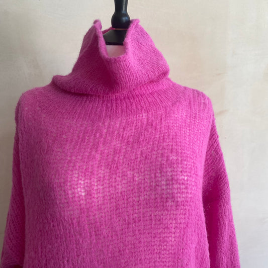 Alpaca knit Sami Loom - Fuchsia-