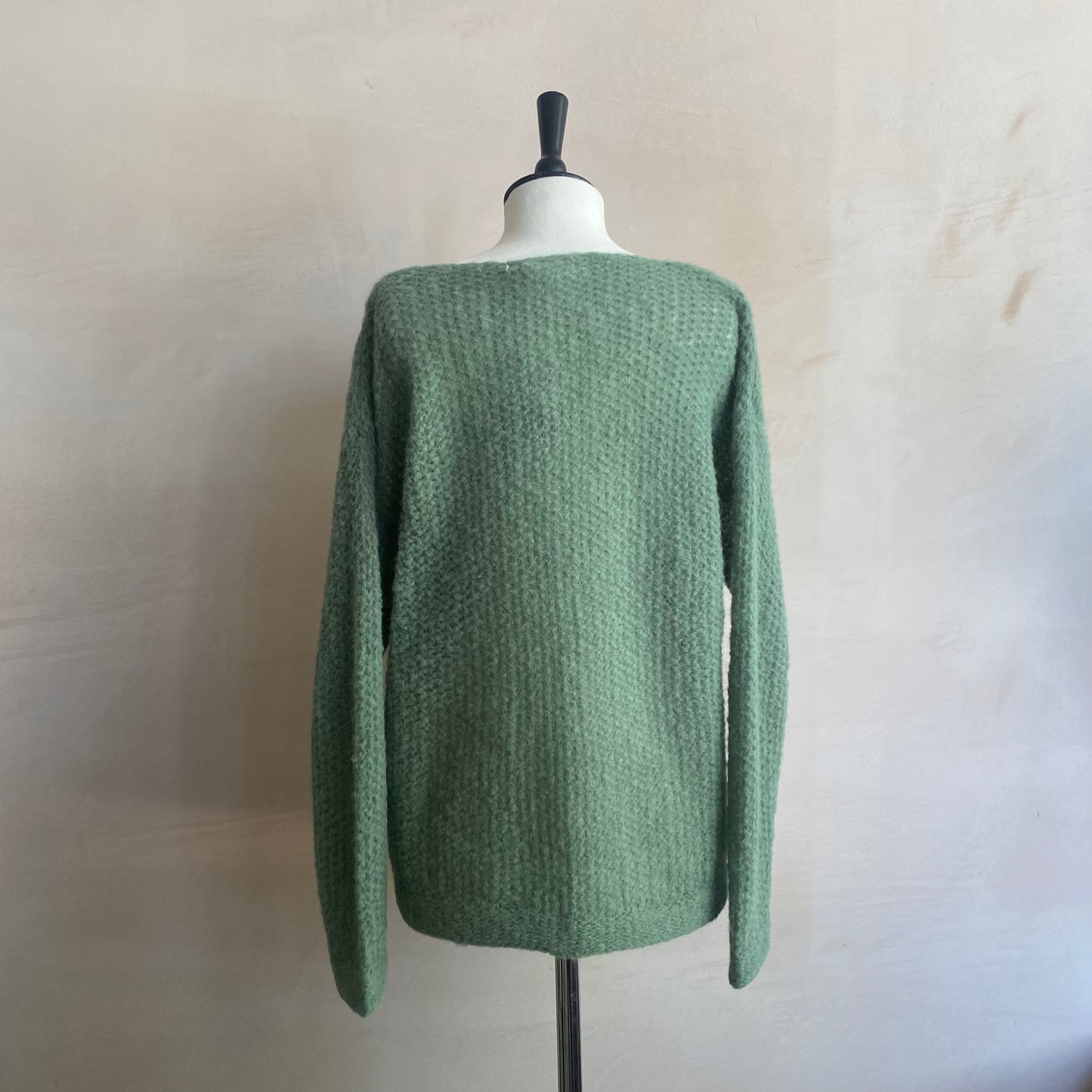 Brigette Loom v-neck Knitwear - Forest Green -