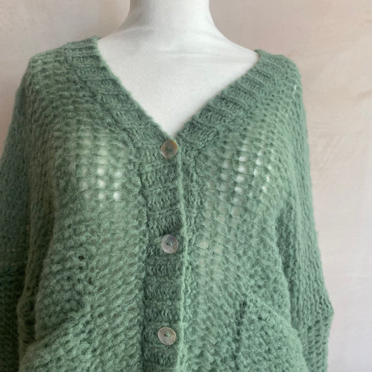 Emma Light Cardigan - Forest Green -