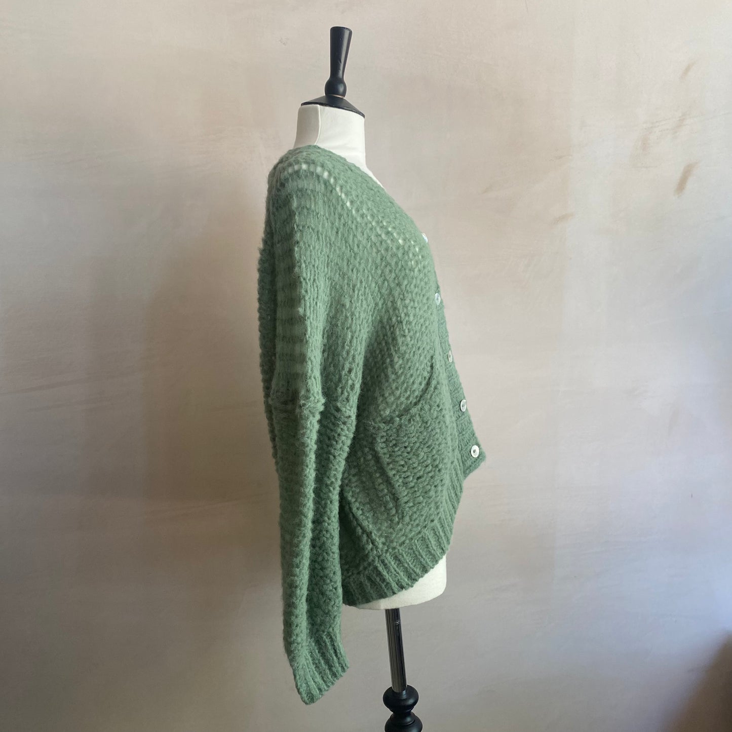 Emma Light Cardigan - Forest Green -