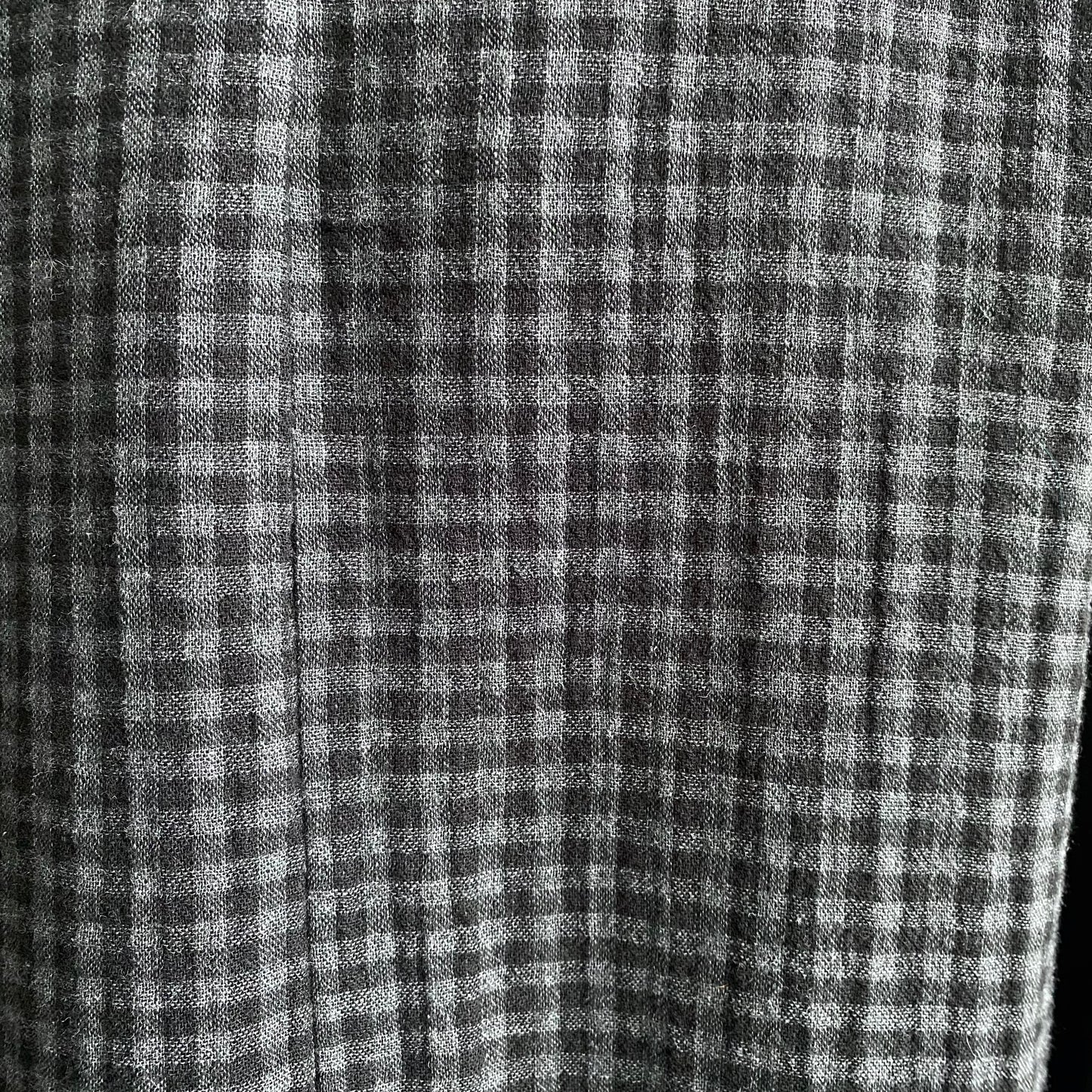 Portrait collar checked cotton dress
