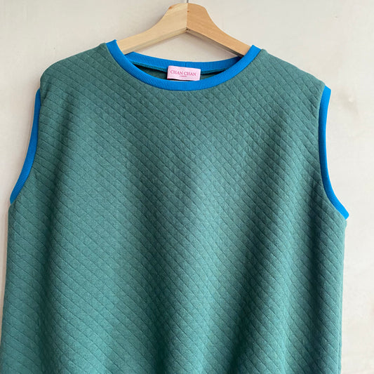 Quilted Tank Top By Chan Chan -Forest Green-
