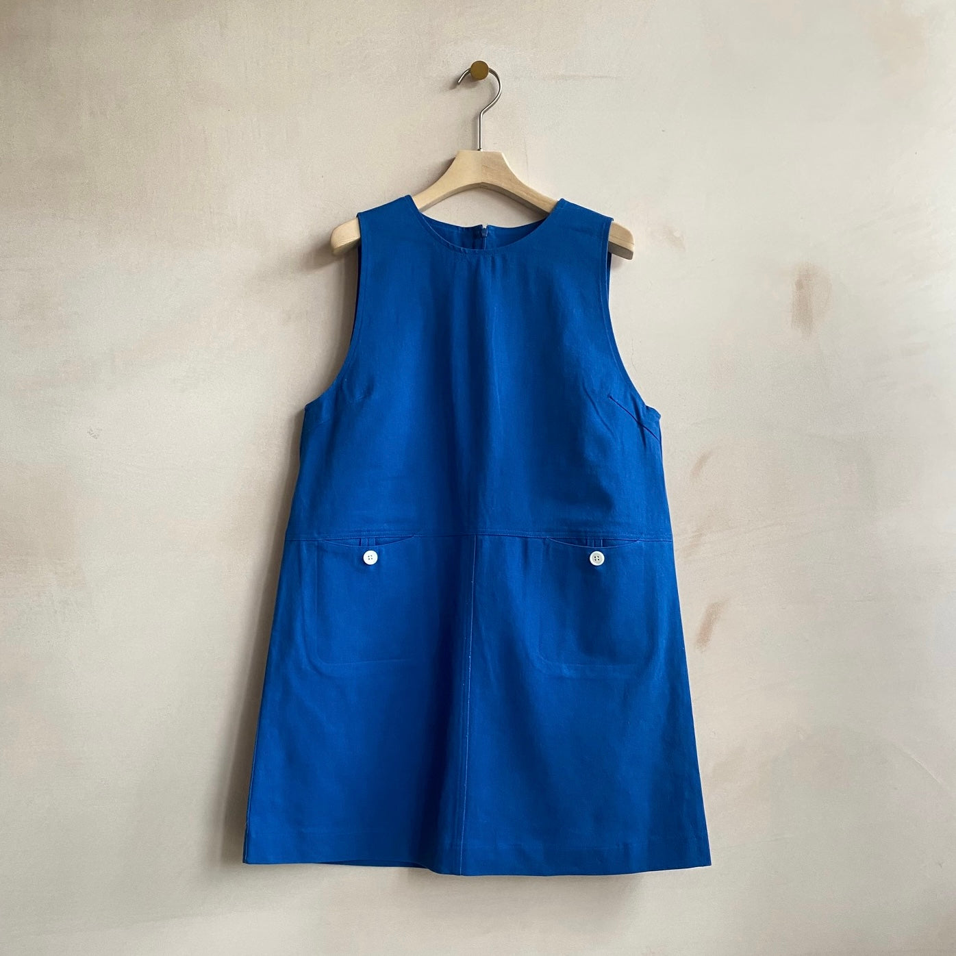 60's COTTON DRESS -Navy- by Nomad