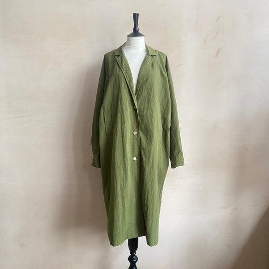Summer light long Coat -Khaki-