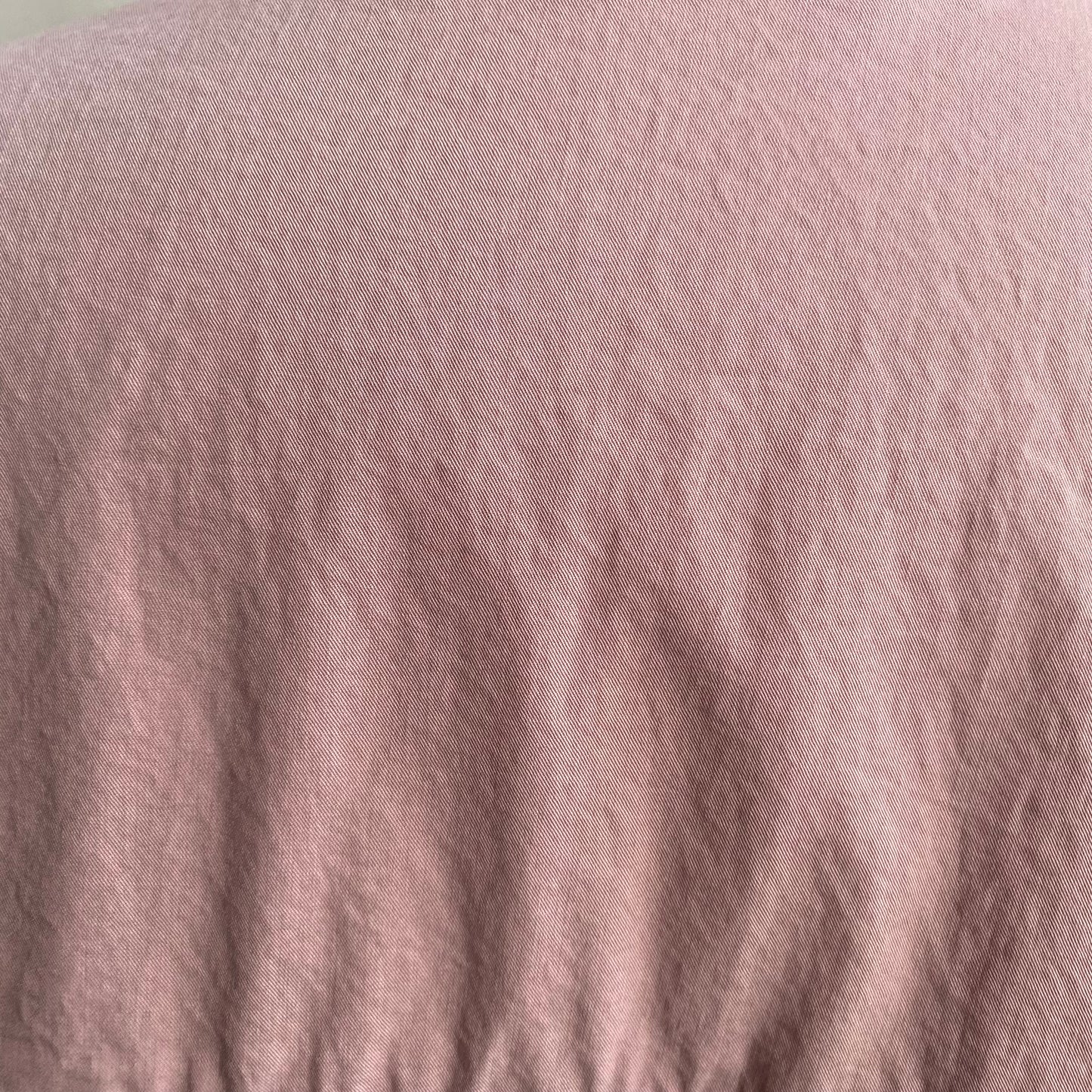 Double breasted folded sleeve cotton Jacket -Pink-