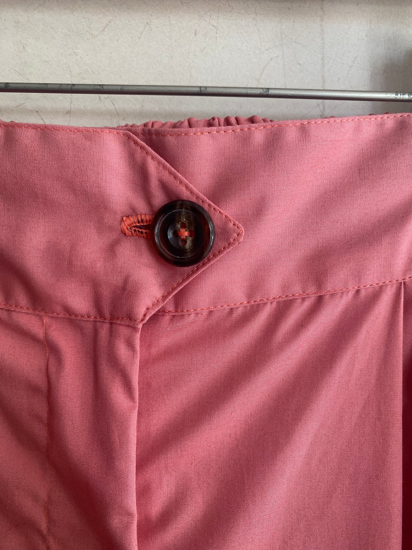 Barrel Leg wide trousers -Pink-