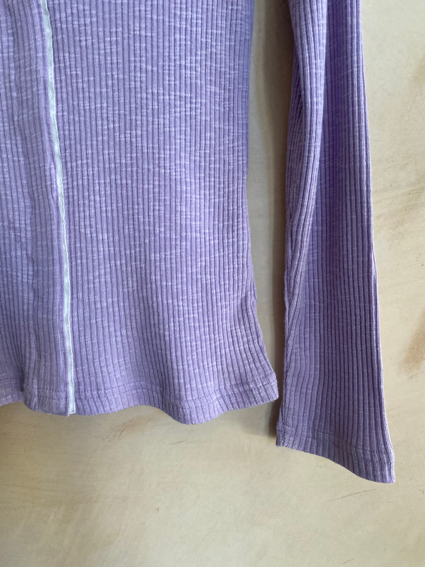 Rib cotton hook CD -Lavender-