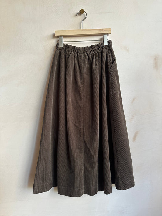 Corduroy botton front SK -Brown-
