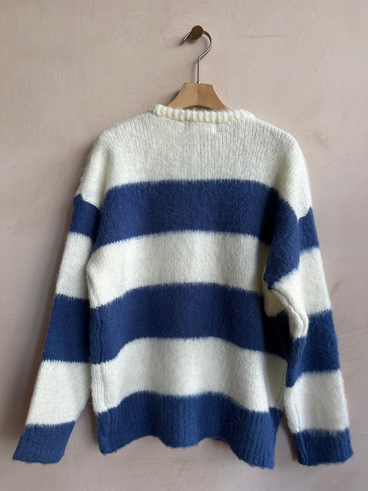 Blur Stripe jumper -IVxBlue-