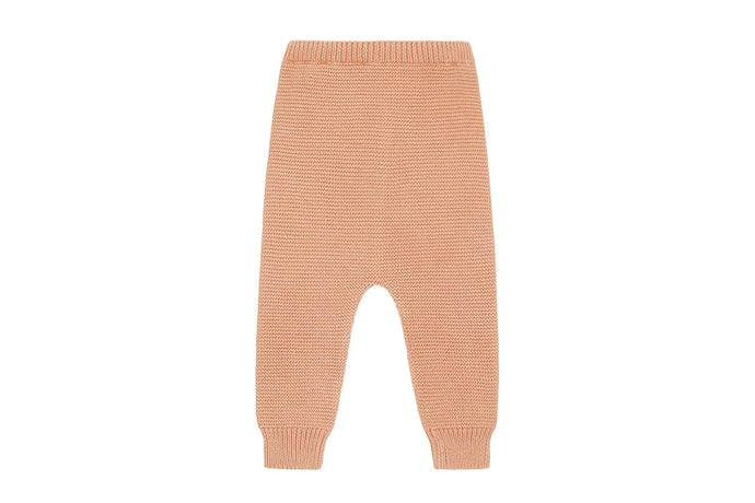 TROUSERS ORGANIC COTTON KNIT -Natural Pink-