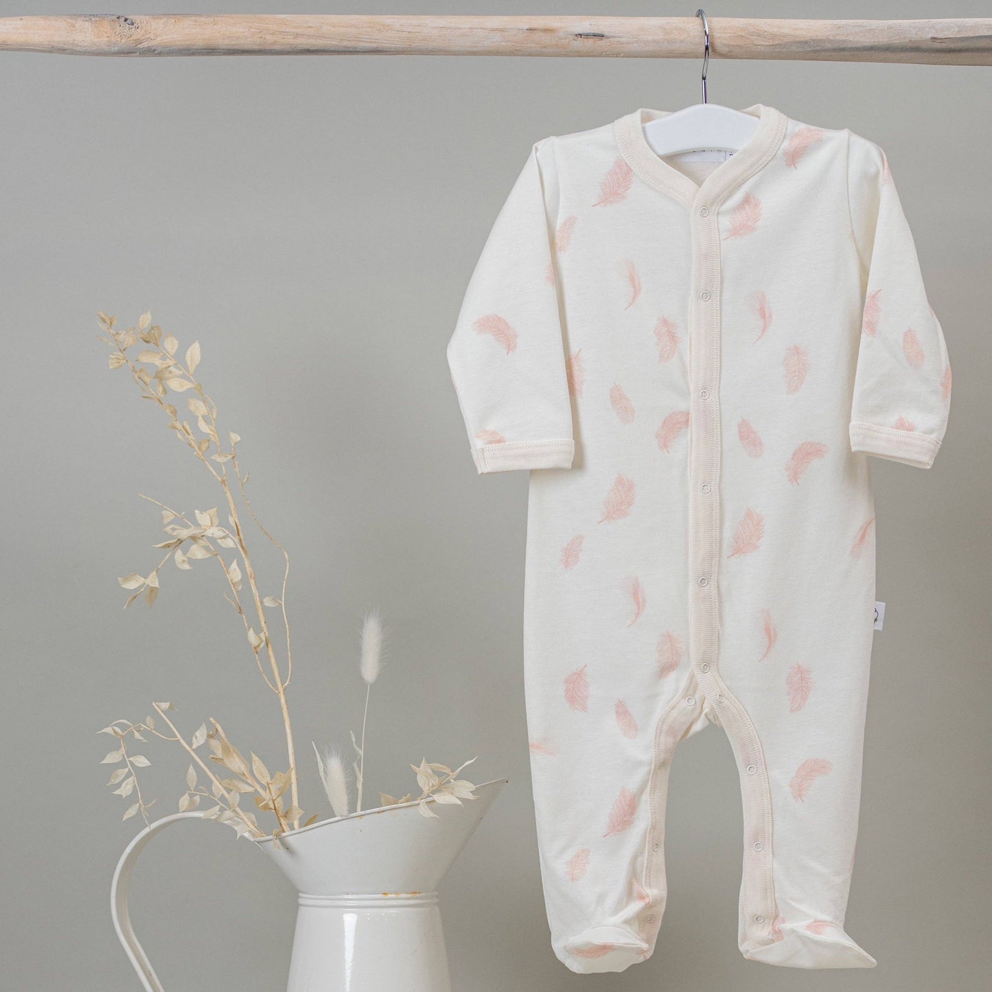 Falling Feather Sleepsuit: 6-12M
