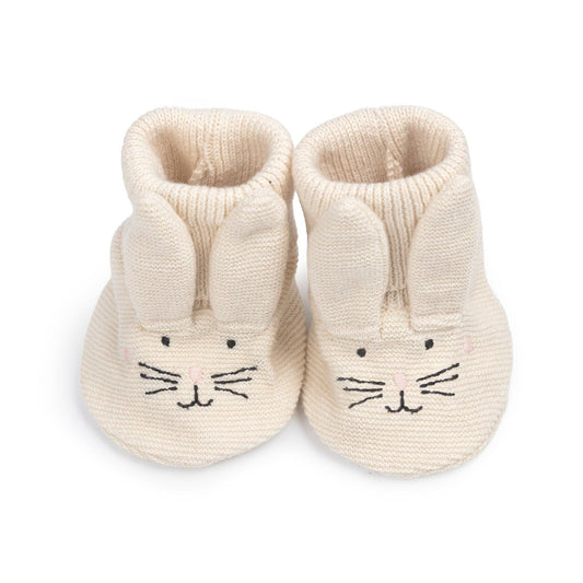 Cotton Knit Baby Slipper Socks: Rabbit