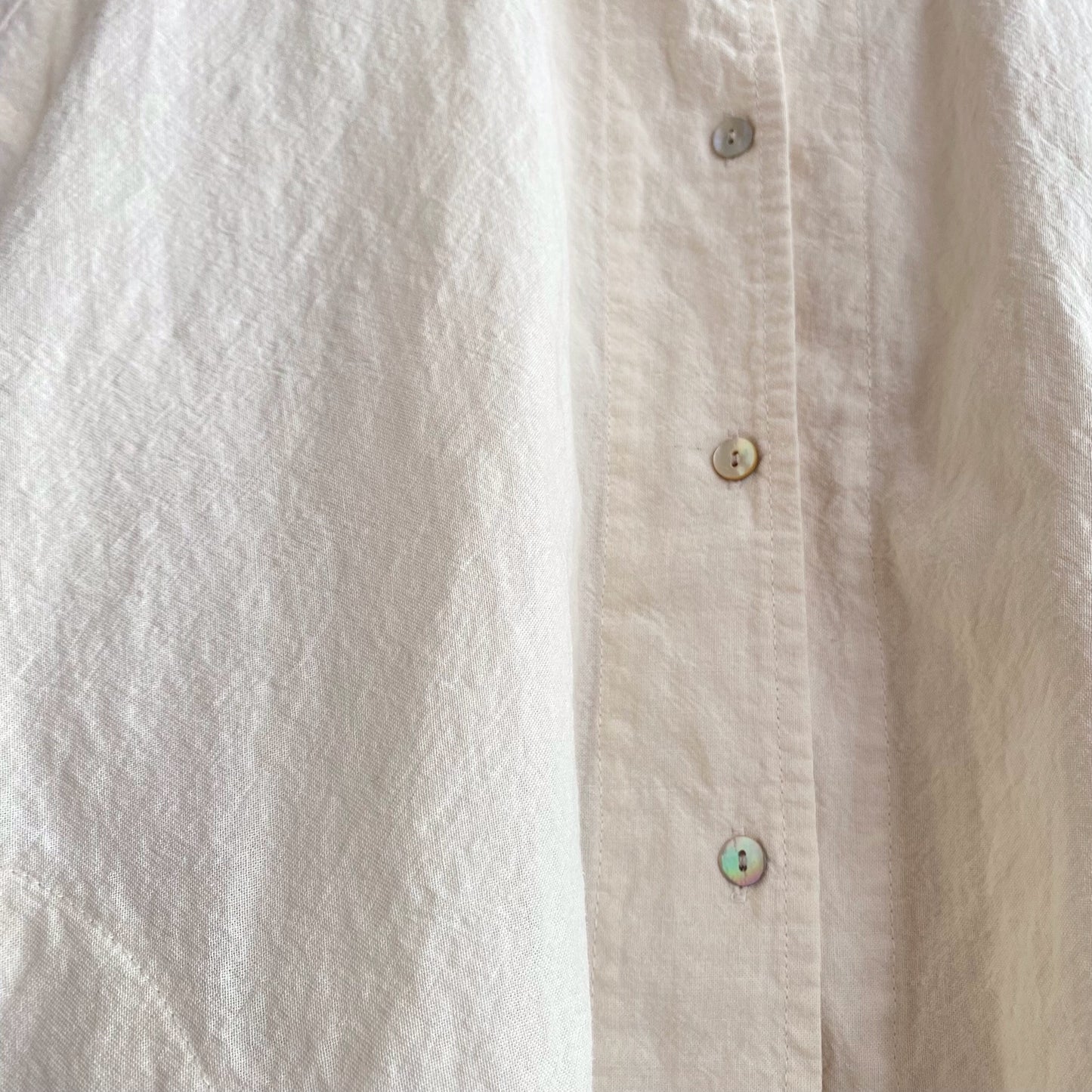 Cotton linen colour Shirt Jacket -Ivory-