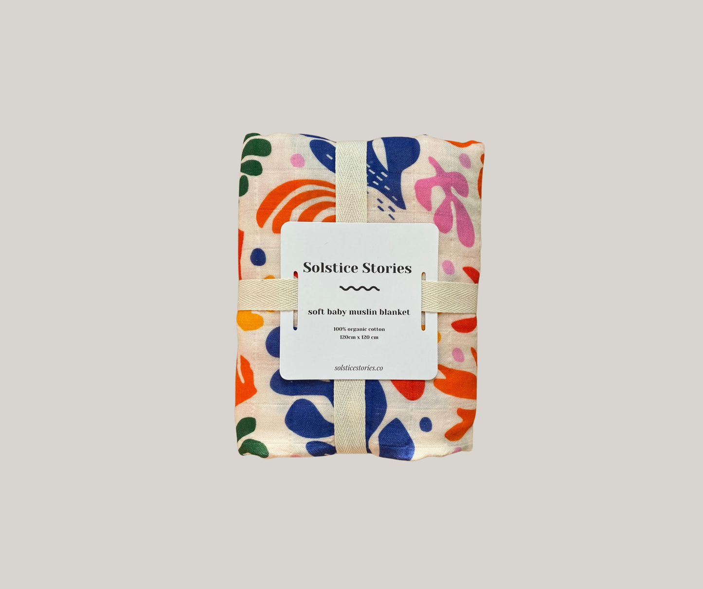 Large Organic Cotton Muslin Swaddle Blanket - Matisse Print