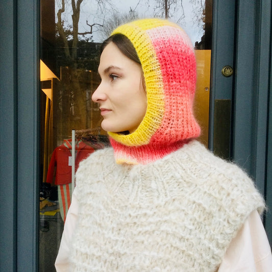 MOHAIR GRADIENT BALACLAVA -Candy-