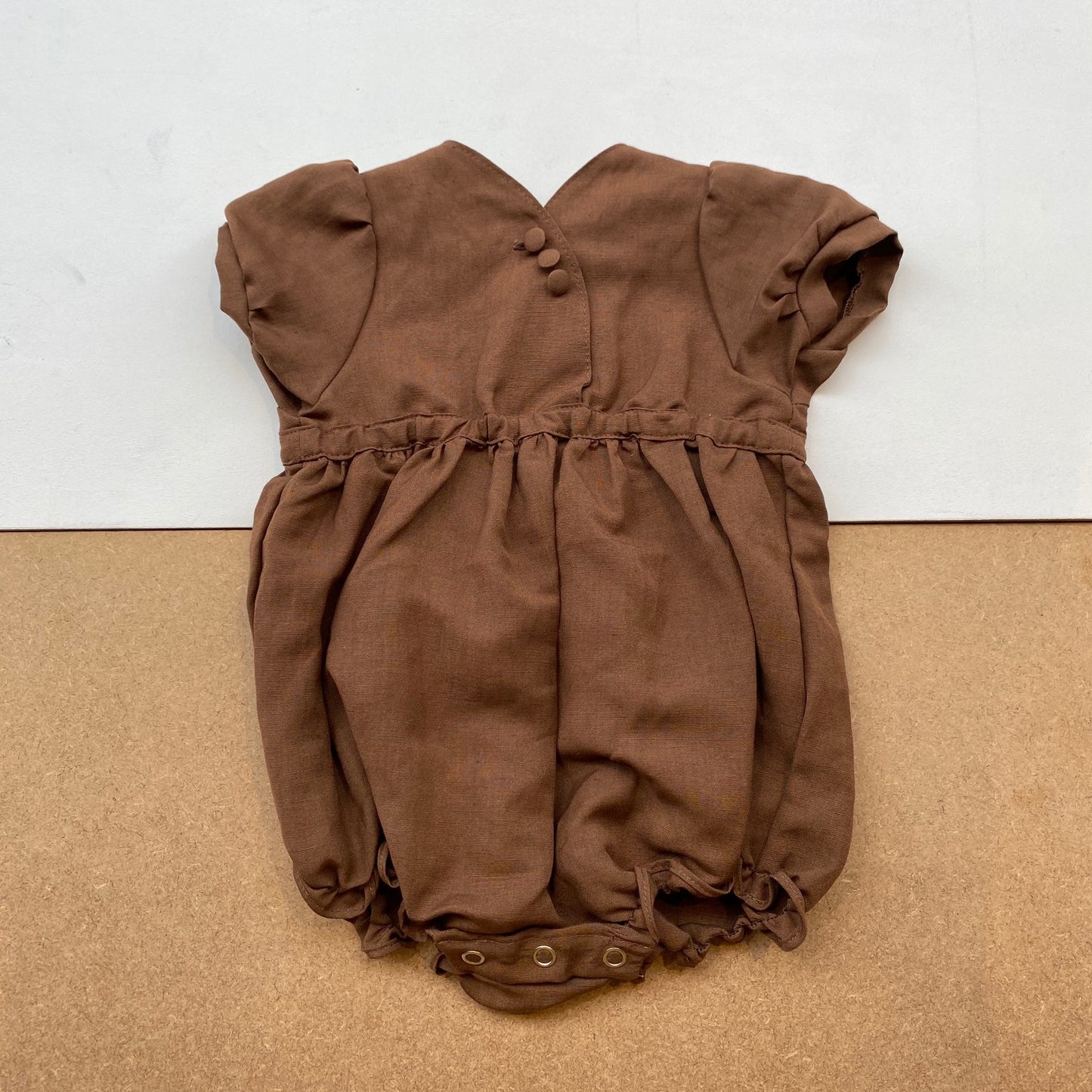 Baby Tuta Playsuit -Brown-