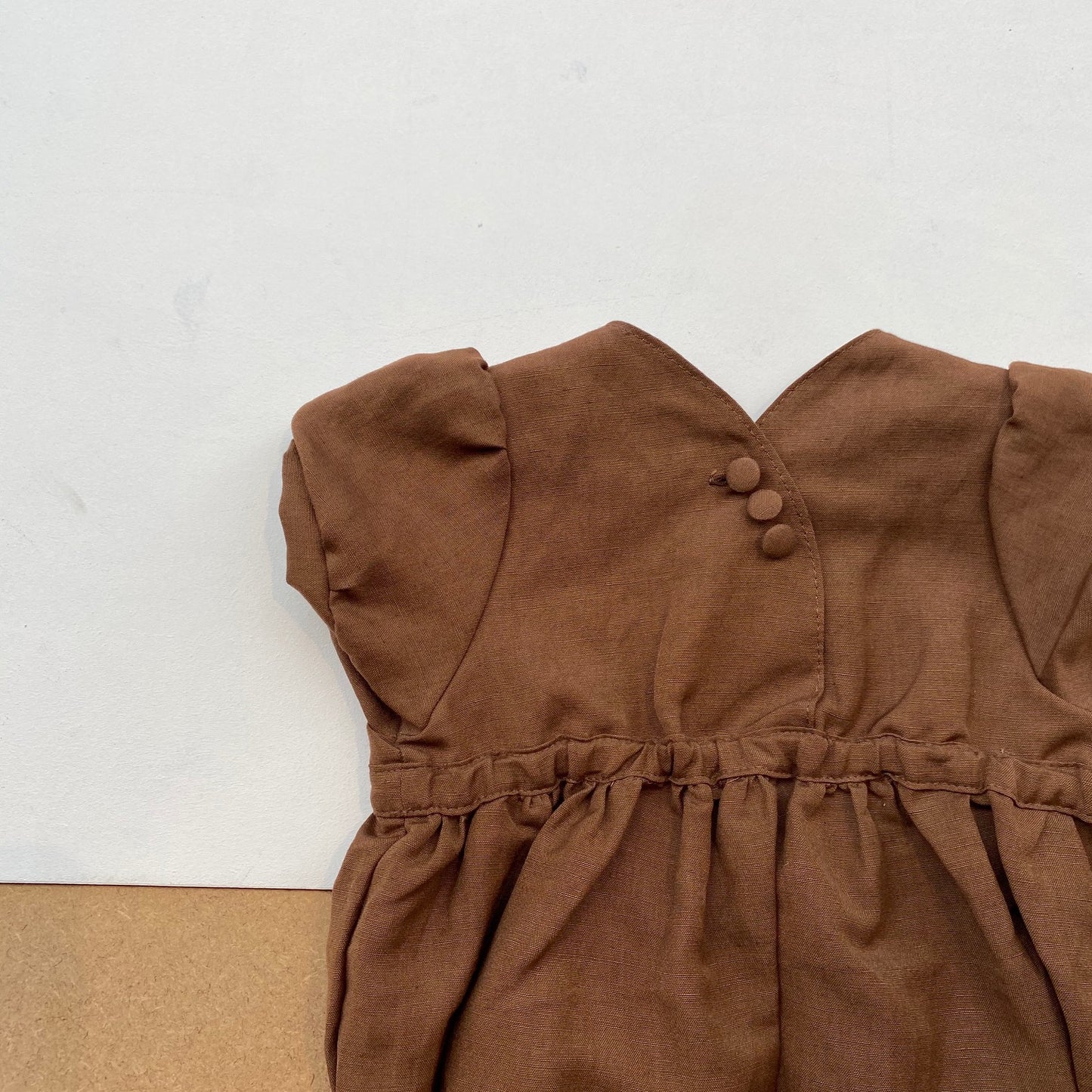 Baby Tuta Playsuit -Brown-