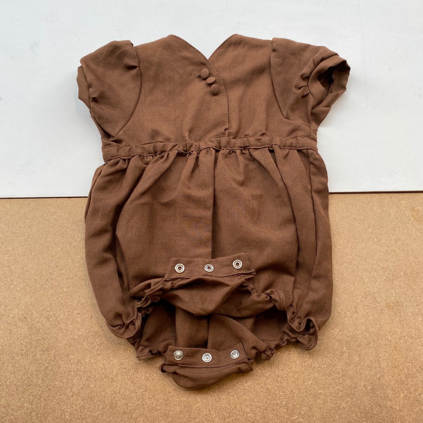 Baby Tuta Playsuit -Brown-