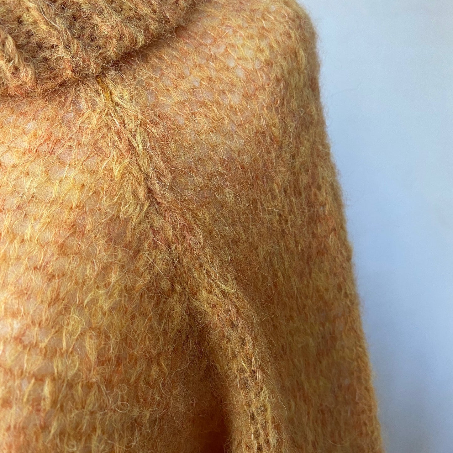 Emine Loom Roll Neck Raglan Jumper -Amber-