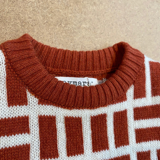Alpaca knit wear Simon jumper jacquard Brandy