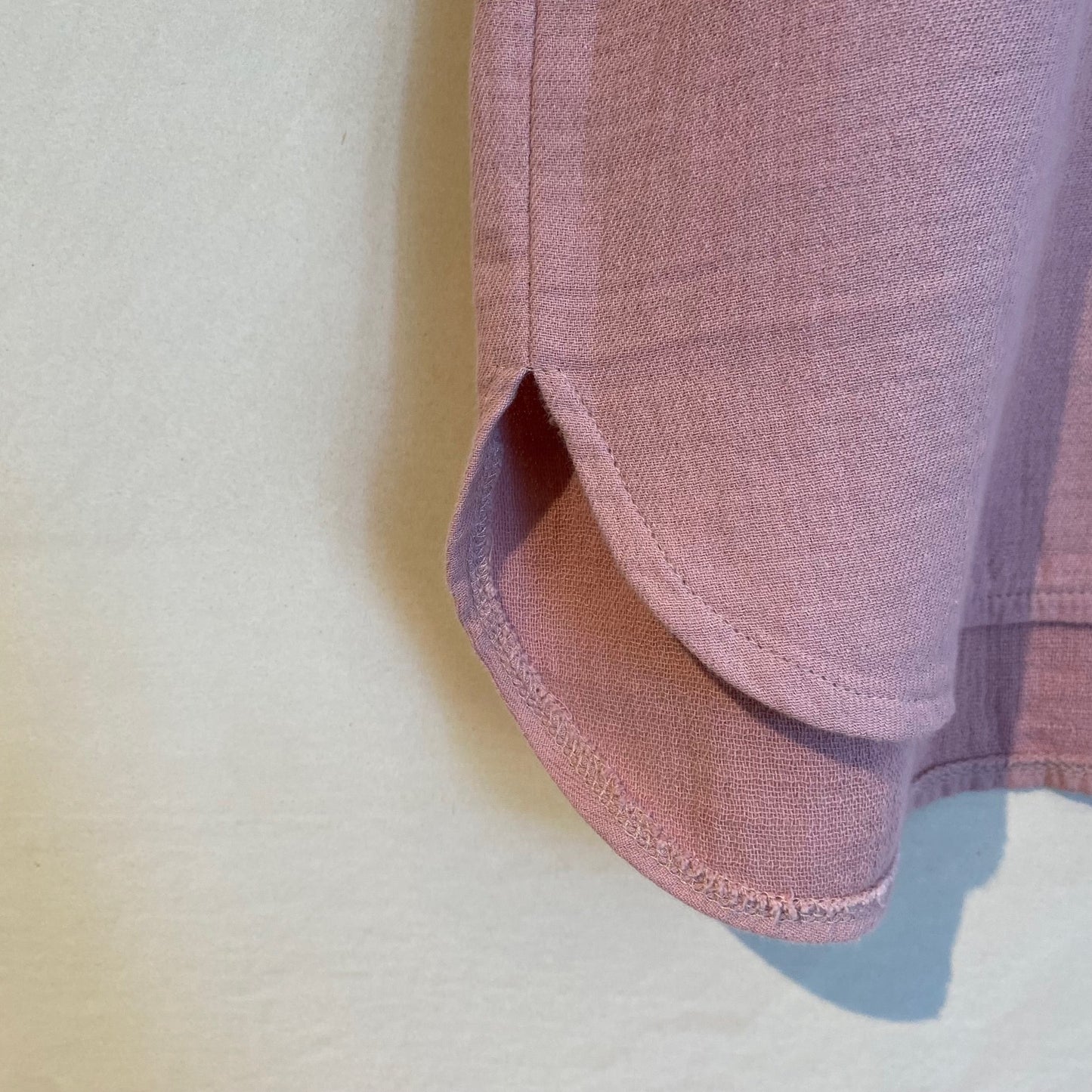 Textured Cotton B.D. Dress -Pink-