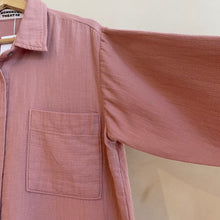 Textured Cotton B.D. Dress -Pink-