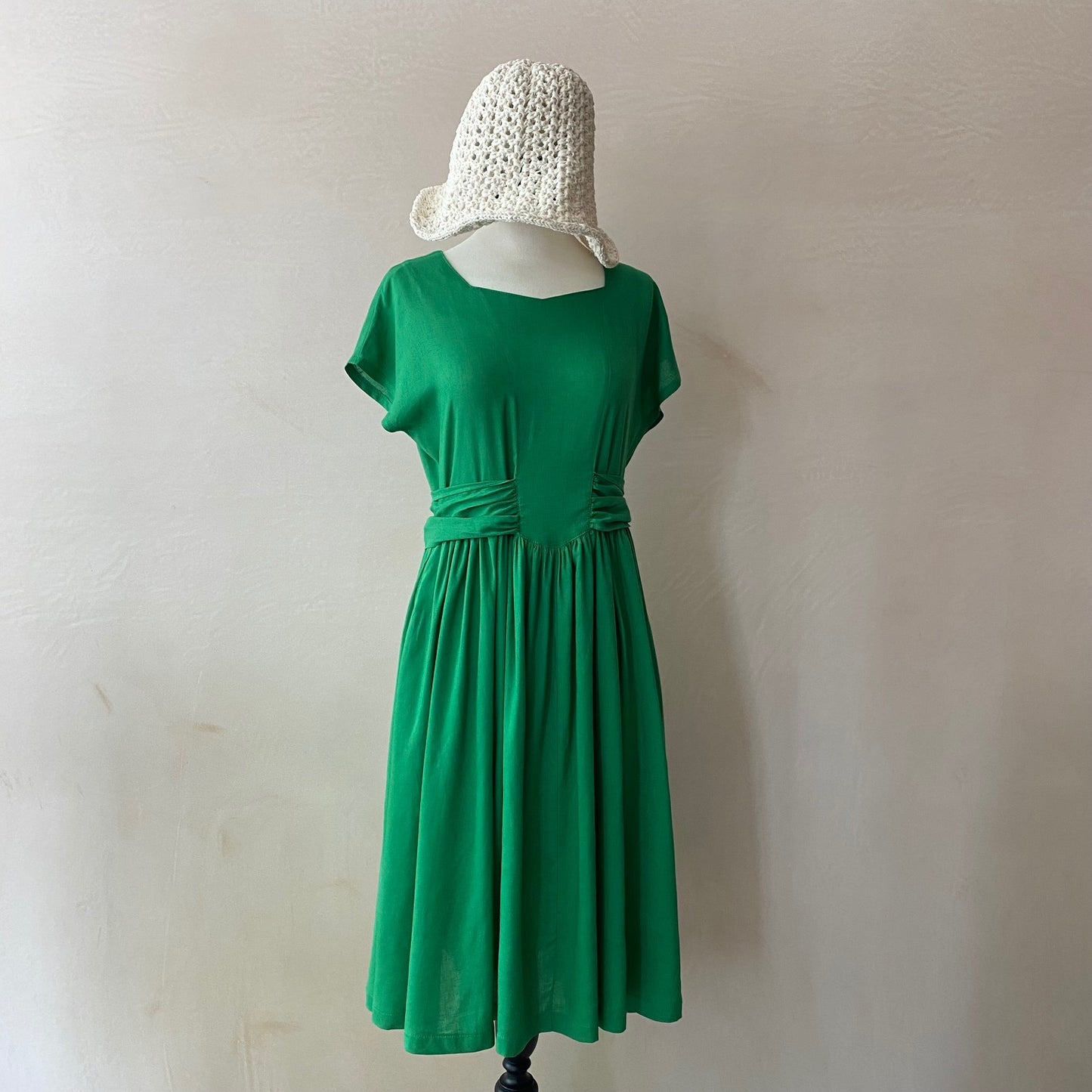 Summer Nostalgia Midi Dress -Leaf Green-