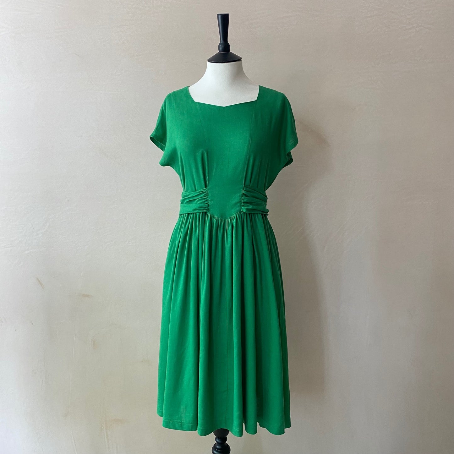 Summer Nostalgia Midi Dress -Leaf Green-