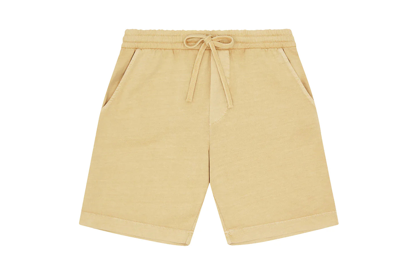 Vild LONG SHORTS ORG COTTON JERSEY -NATURAL SANDSTONE, MINERAL DYE -