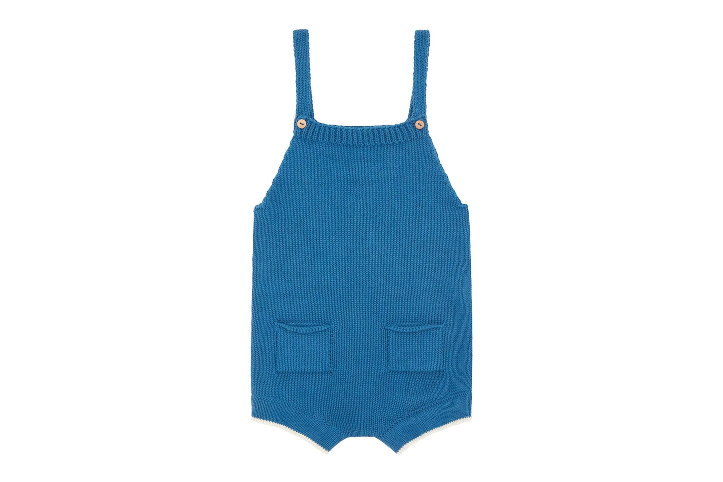 Vild Organic Cotton Nordic knit baby playsuit -Fjord Blue-