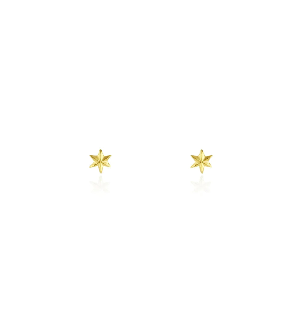 micro star studs gold vermeil