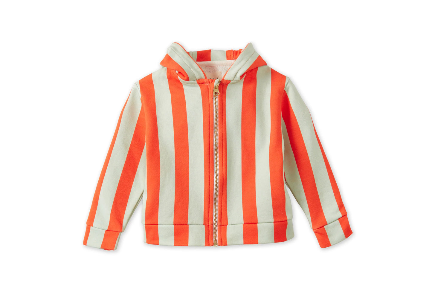 Vild Organic Italian Fleece Orange/Green Hoodie