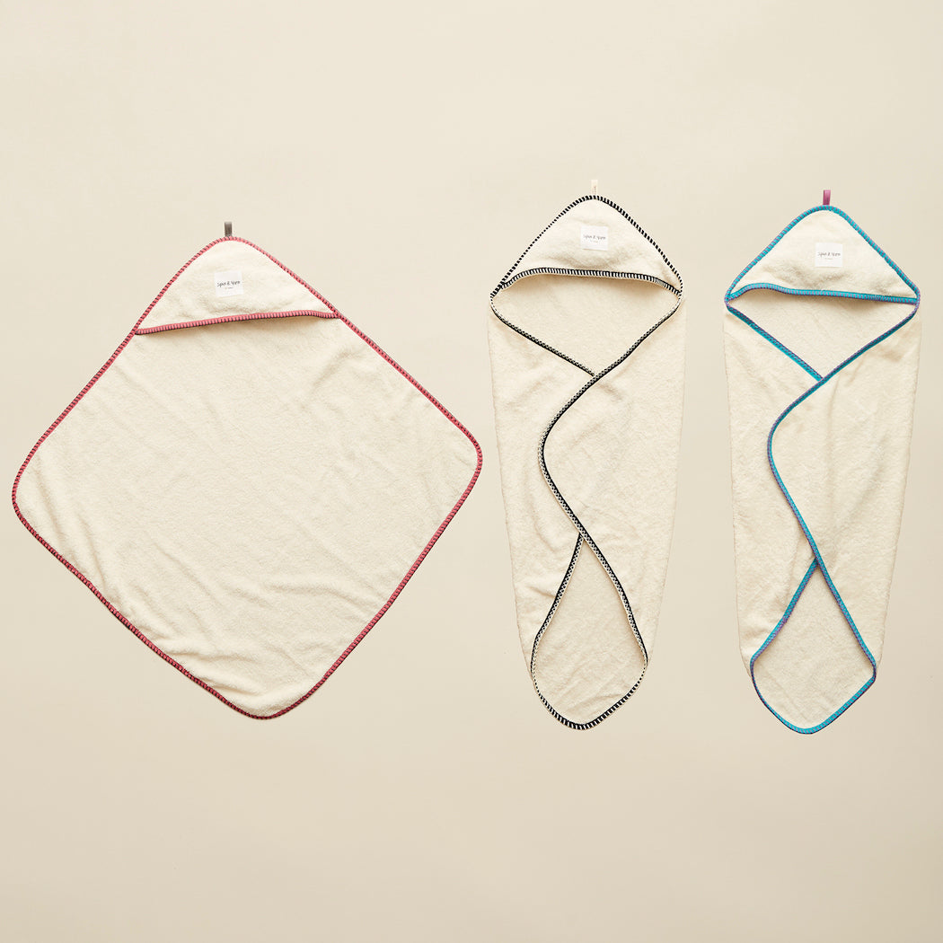 Organic Cotton Hooded Bath Towel by Spin & Yarn