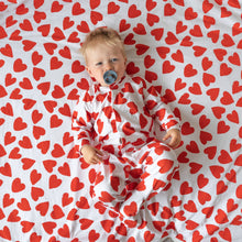 Love Heart cotton sleepsuit: Newborn