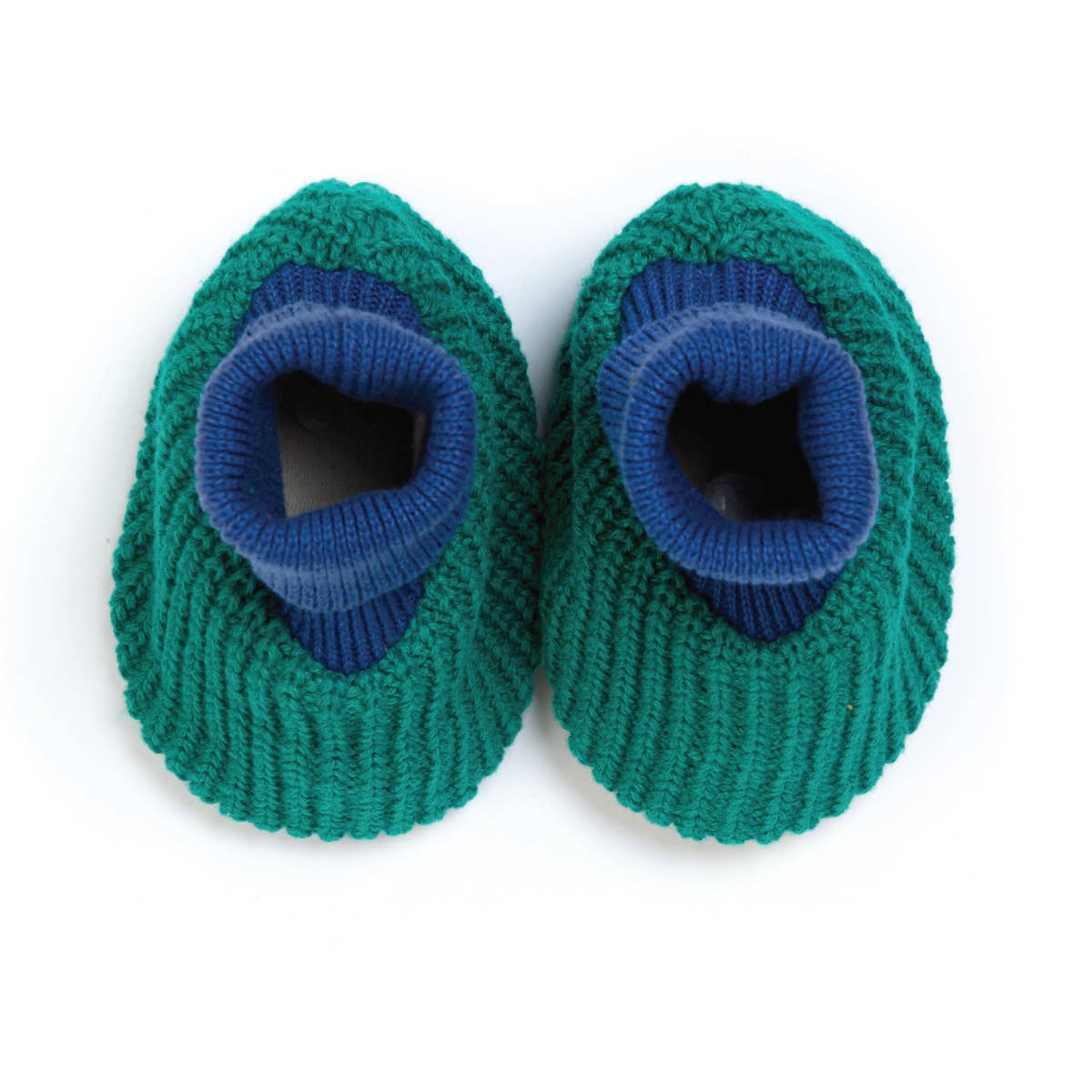 Cotton Knit Baby Slipper Socks: Choose Love Green