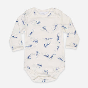 Blue Shrimp Bodysuit: 0-3M