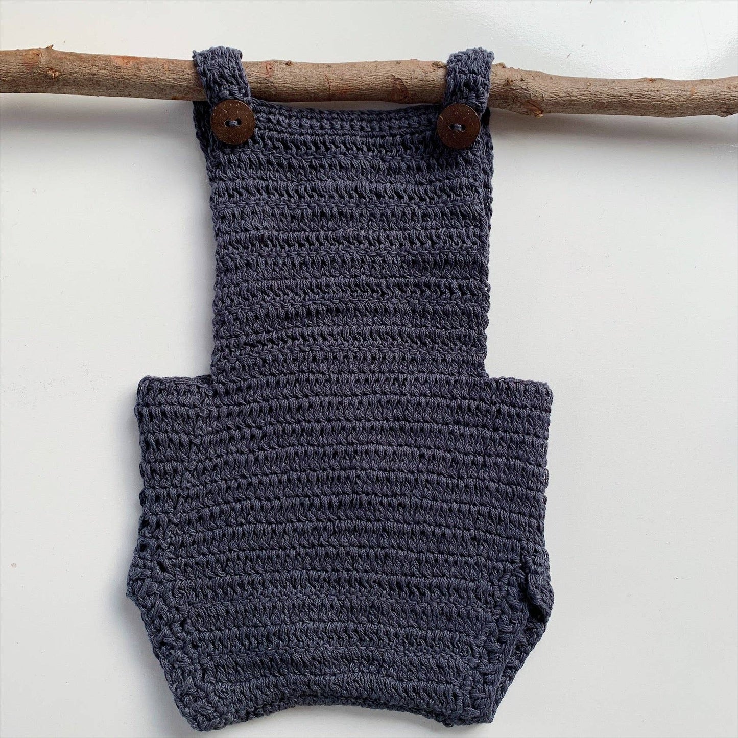 Classic Organic Cotton Baby Romper: Sand / 12-18